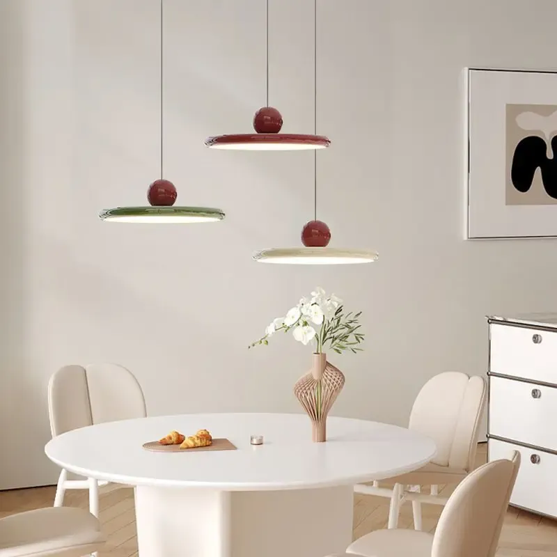 Cream Nordic UFO Cord Pendant Light