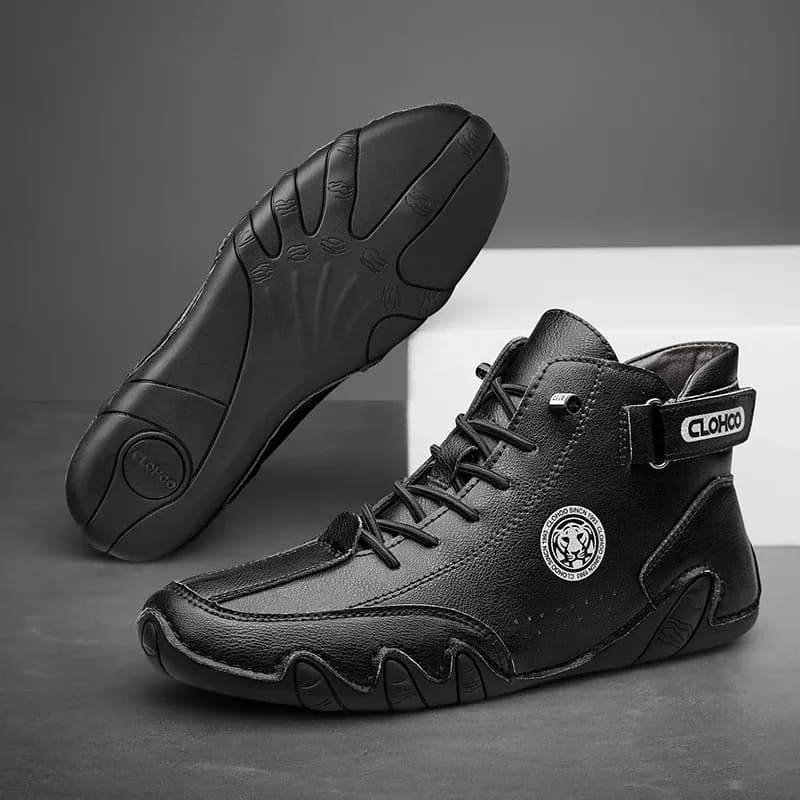 CLOHOO Waterproof Suede Ankle Boots for Men