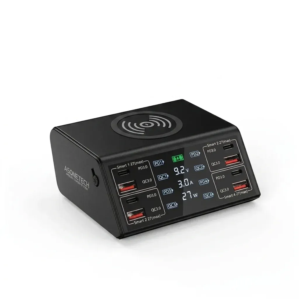 ASOMETECH 100W 9-in-1 Desktop Fast Charging Station