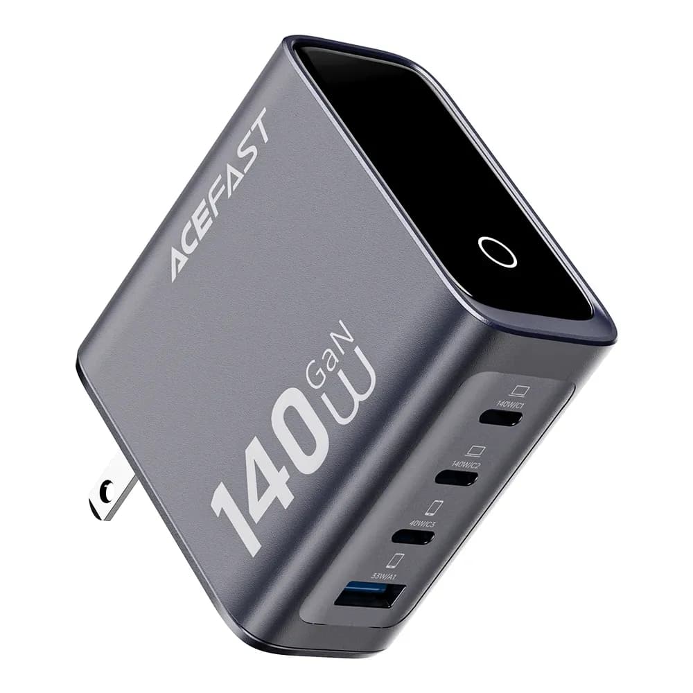 ACEFAST 140W GaN USB-C Travel Charger with LED Display