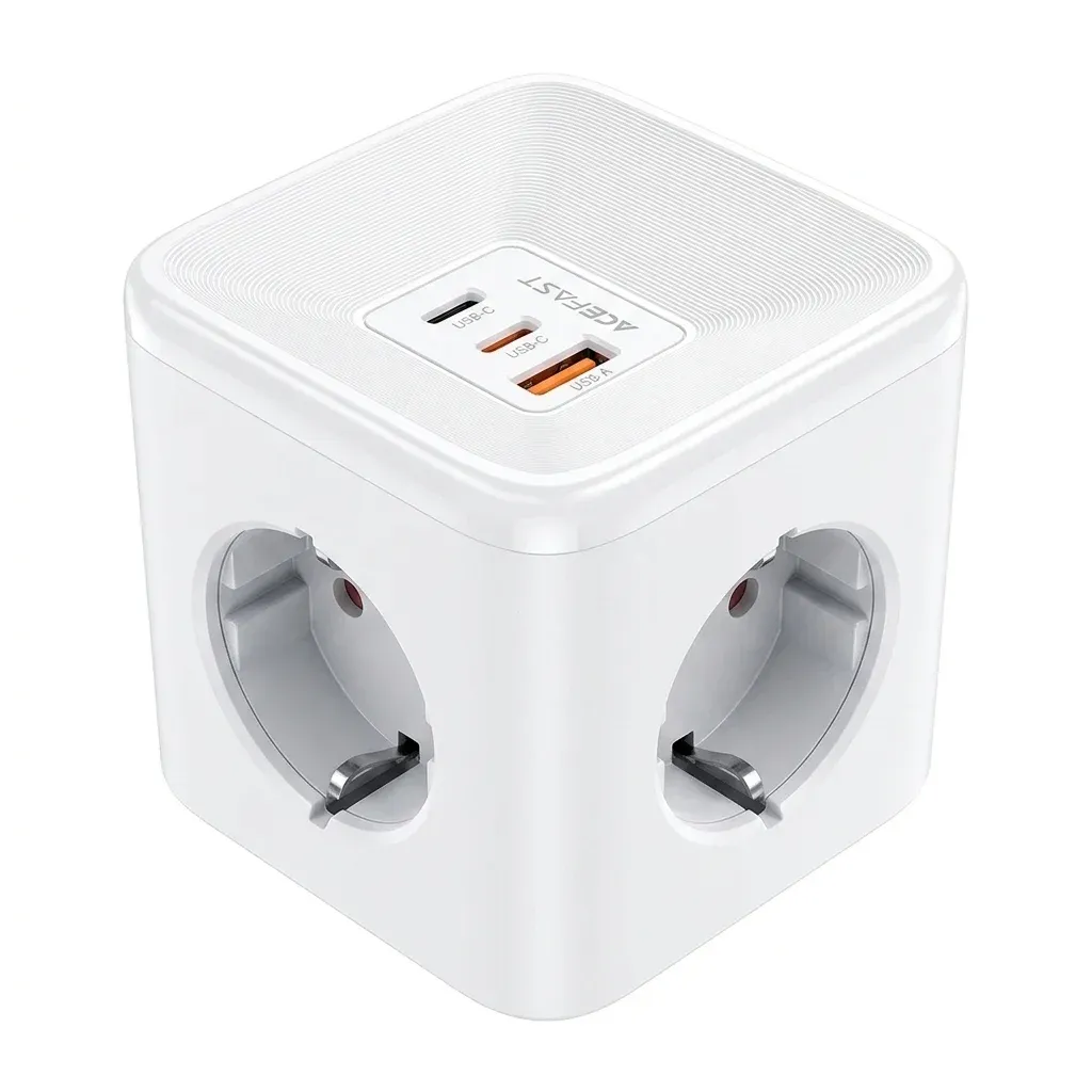 ACEFAST white 7-in-1 wall charger adapter