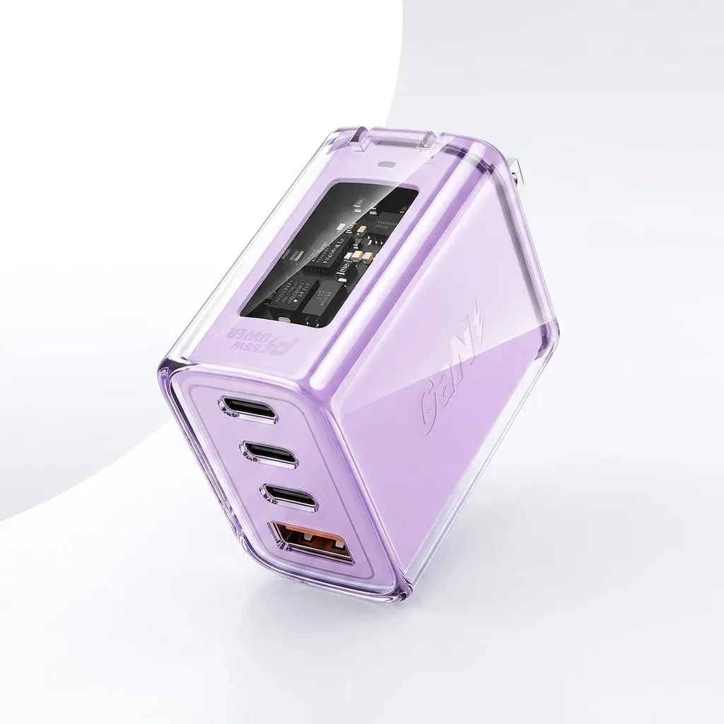 ACEFAST lavender transparent 65W GaN charger