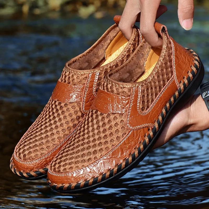 CLOHOO Mesh Slip-On Casual Shoes for Men