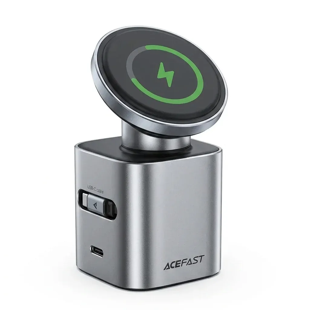 ACEFAST 6-in-1 GaN Magnetic Charging Cube for iPhone and Apple Devices
