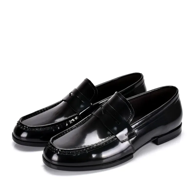 Patent Leather Slip-On Formal Loafers for Men