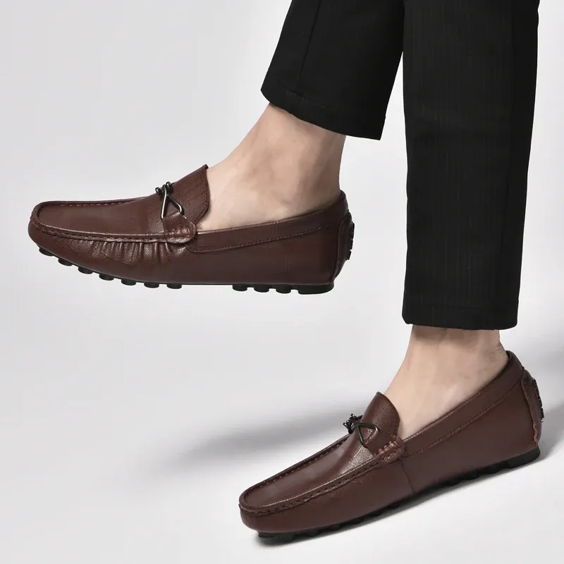 Elevator PU Lace-Up Business Loafers for Men