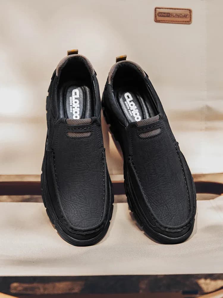 CLOHOO Soft-Stitched Slip-On Loafers for Men