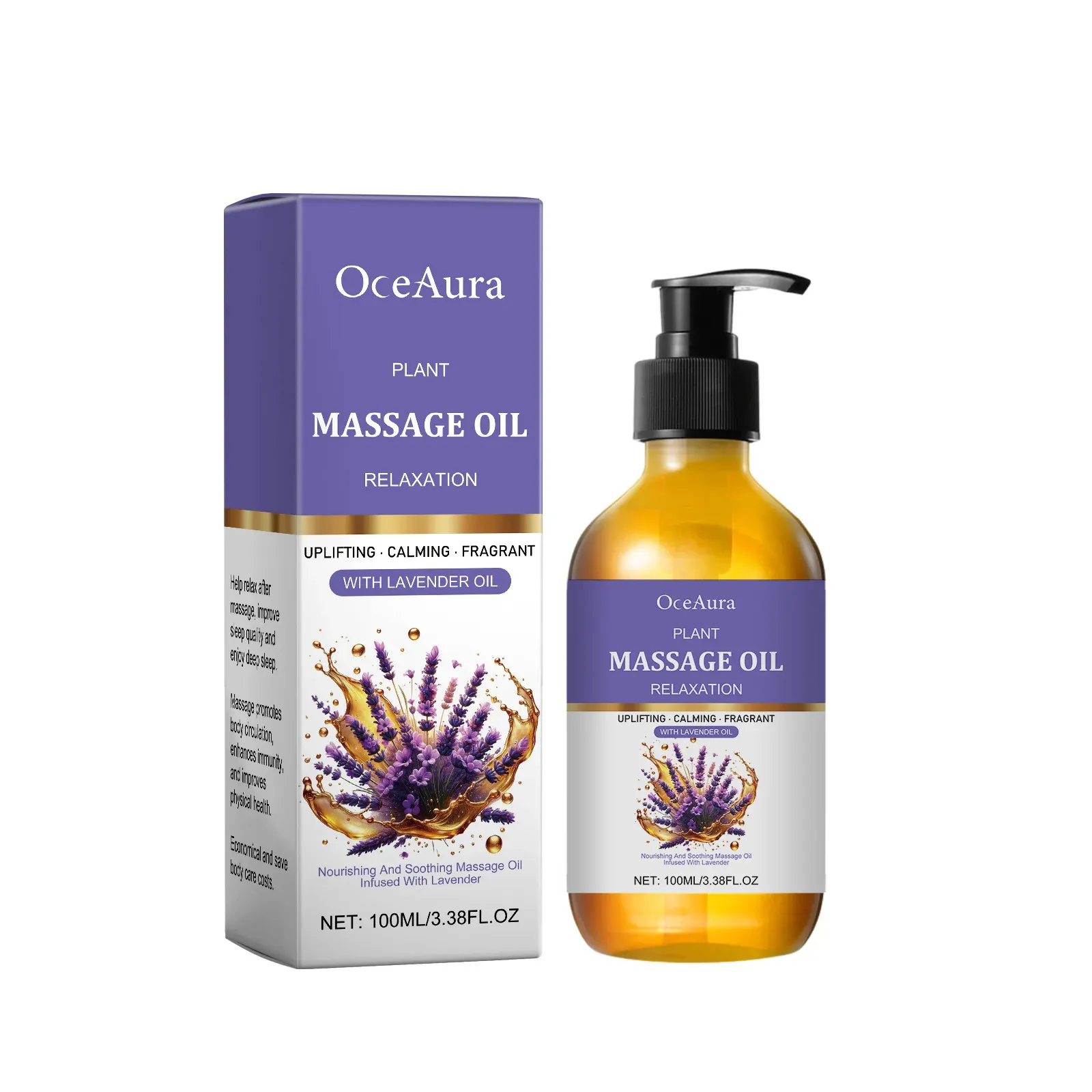 Lavender Body Massage Oil with Moisturising and Relaxing Care