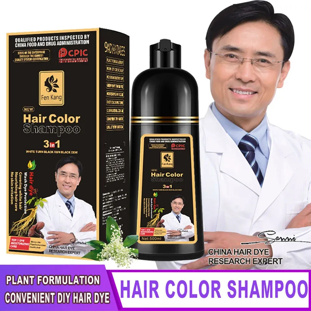 Herbal Instant Hair Colour Shampoo, Natural Black, 500ml
