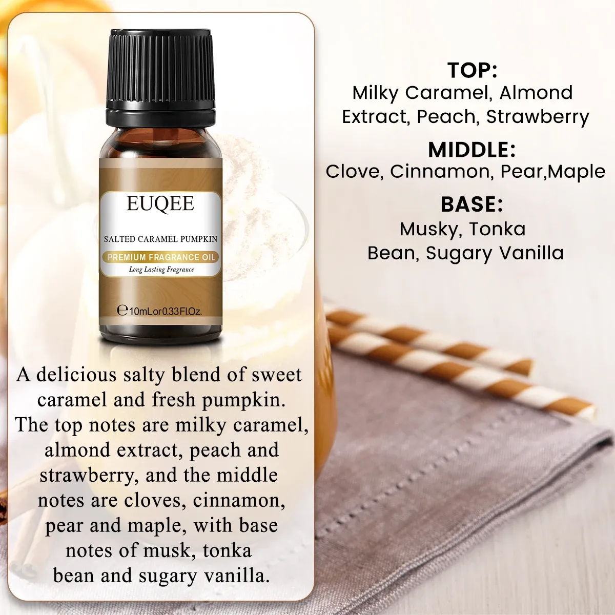 EUQEE 6-Piece Bakery Scent Oil Gift Set