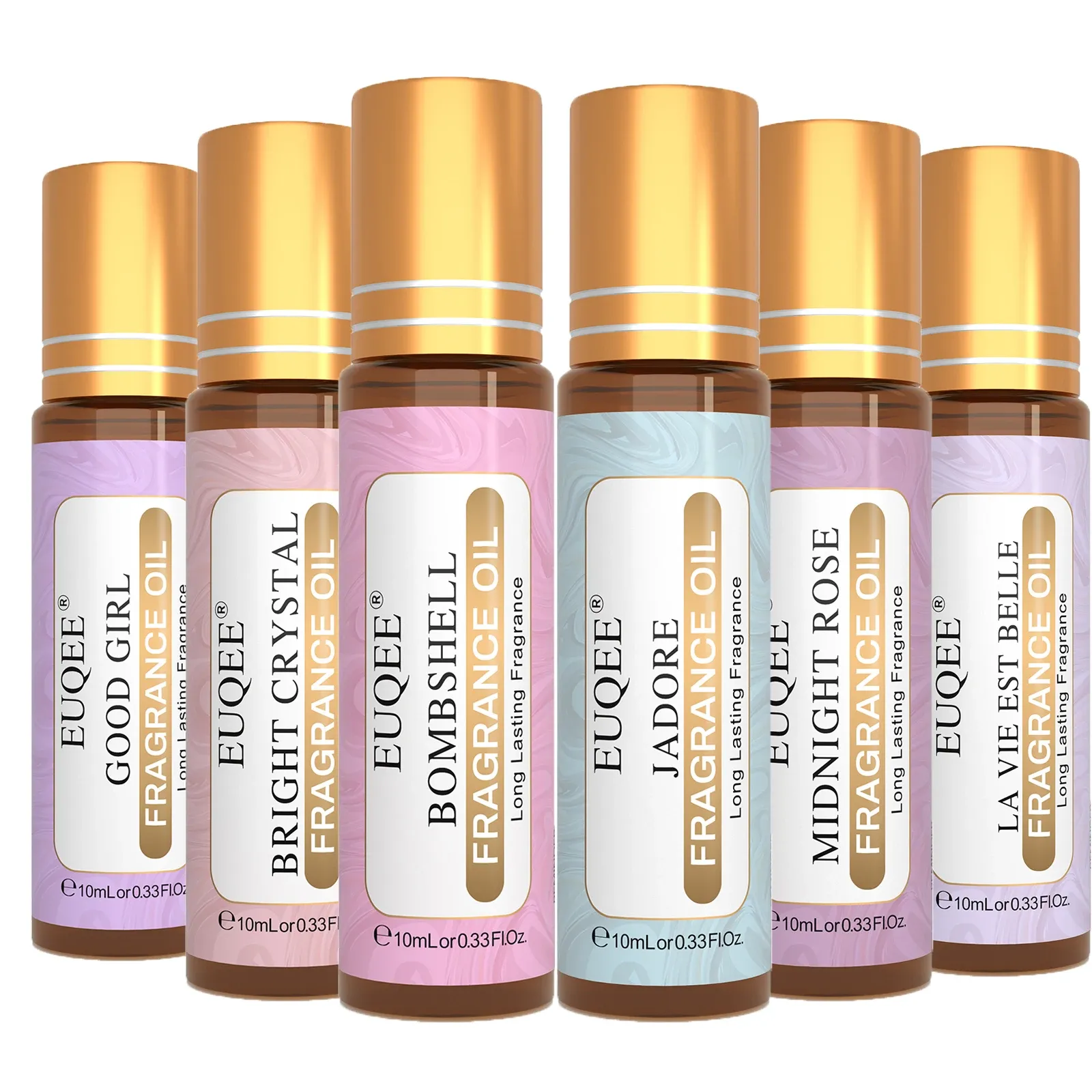 EUQEE 6-Piece Roller Fragrance Oil Set, 10ml