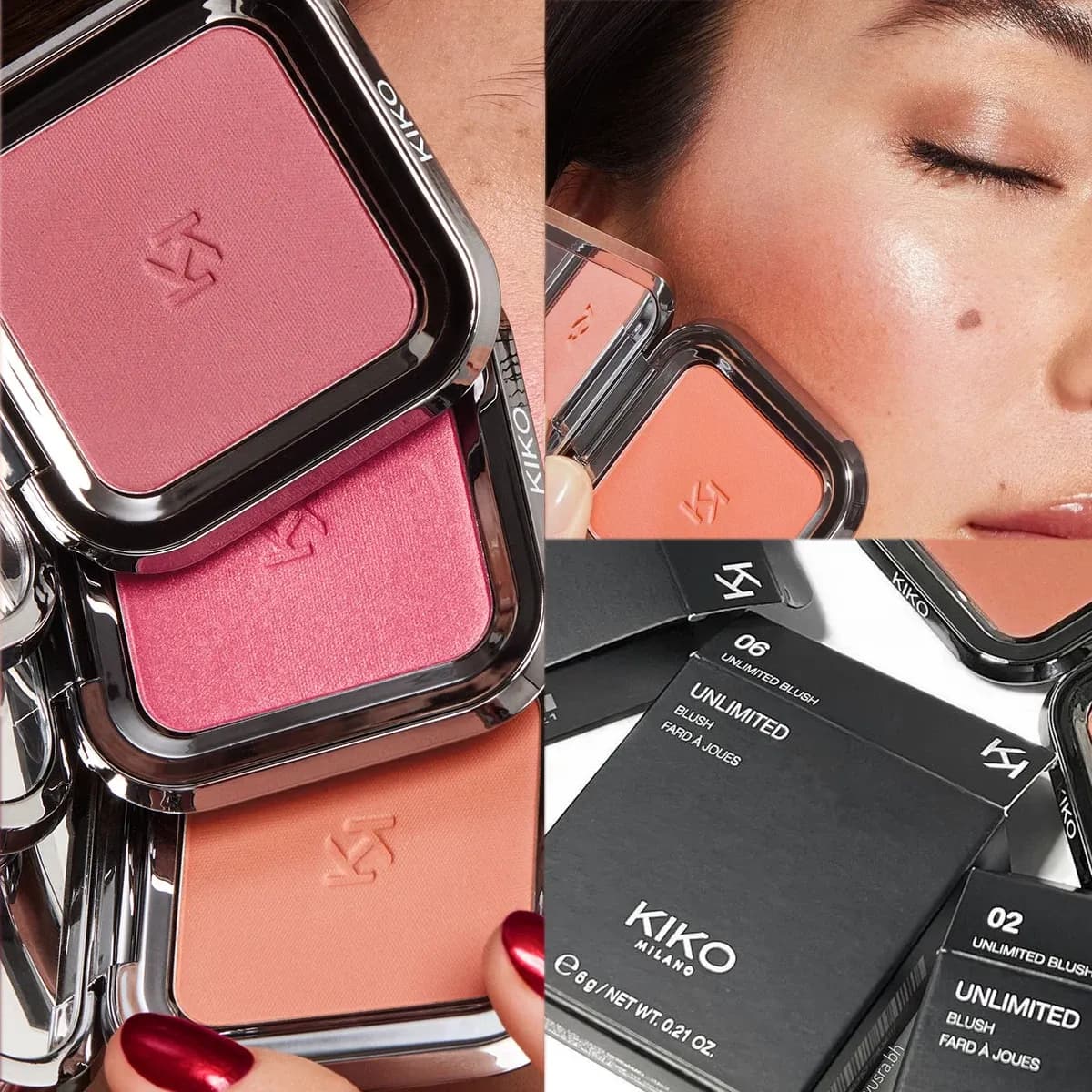 KIKO-Style Buildable Powder Blush Compact