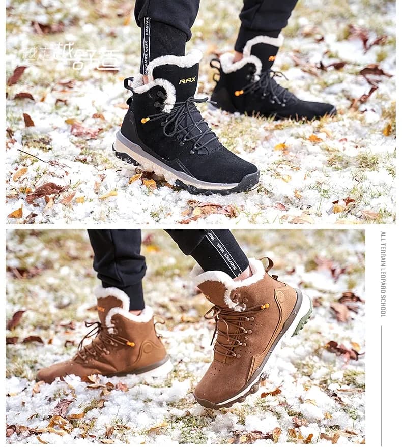 RAX Plush-Lined Winter Hiking Boots for Men