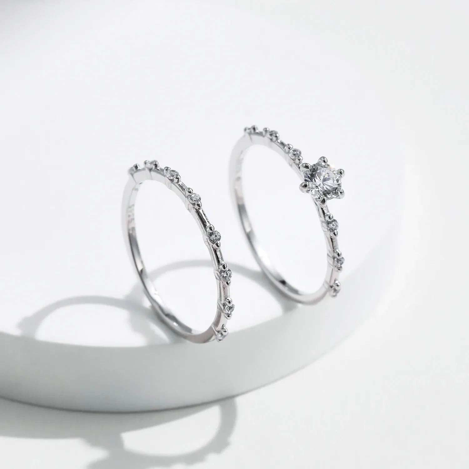 MODIAN D-Color Moissanite 925 Silver Eternity Wedding Band