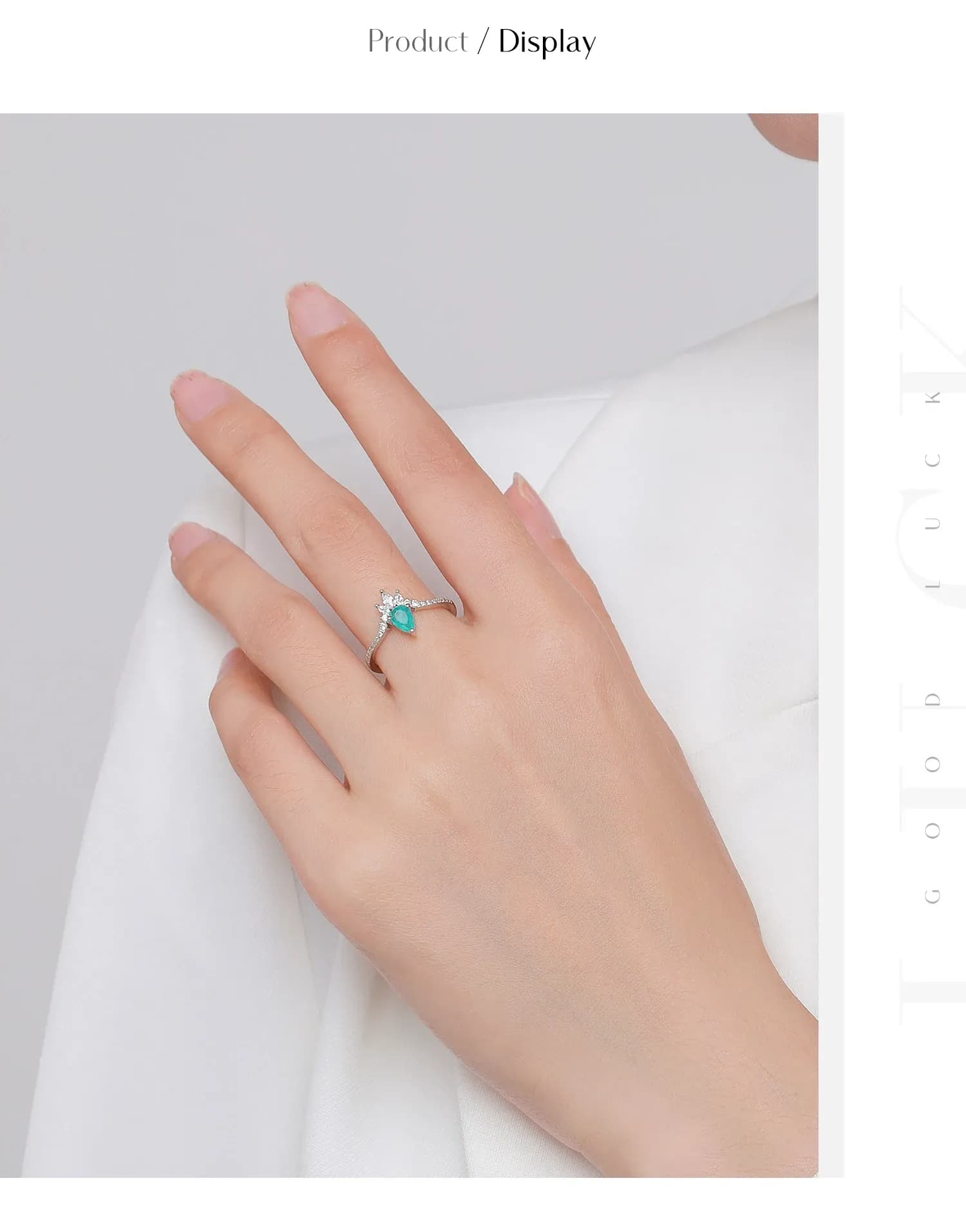 MODIAN 925 Sterling Silver Crown Tourmaline Ring