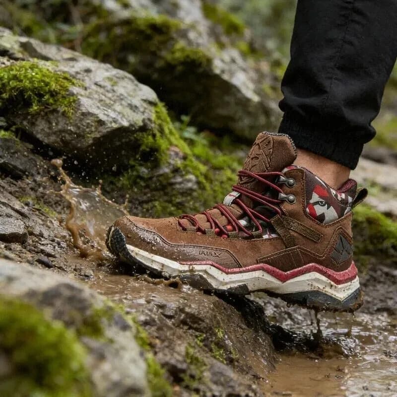 RAX Waterproof Leather Ankle Hiking Boots for Men