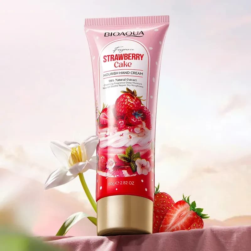 BIOAOUA Strawberry Scent Hand Cream 80g