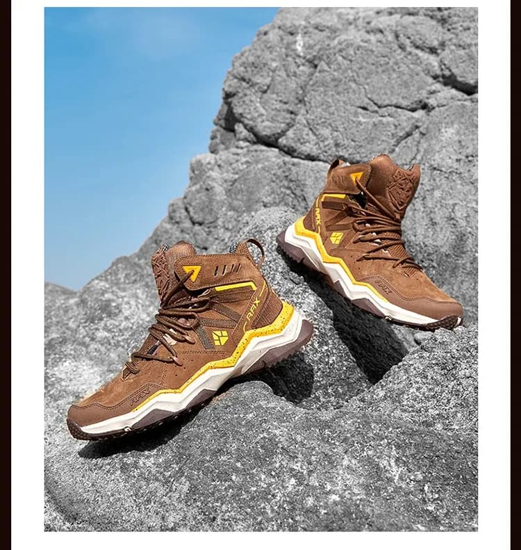 RAX Mid-Top Waterproof Leather Hiking Shoes