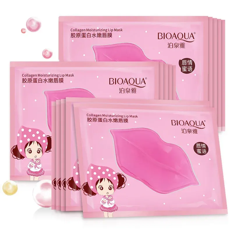 BIOAQUA Crystal Collagen Lip Mask Set, 15-Piece Hydrating Gel Treatment