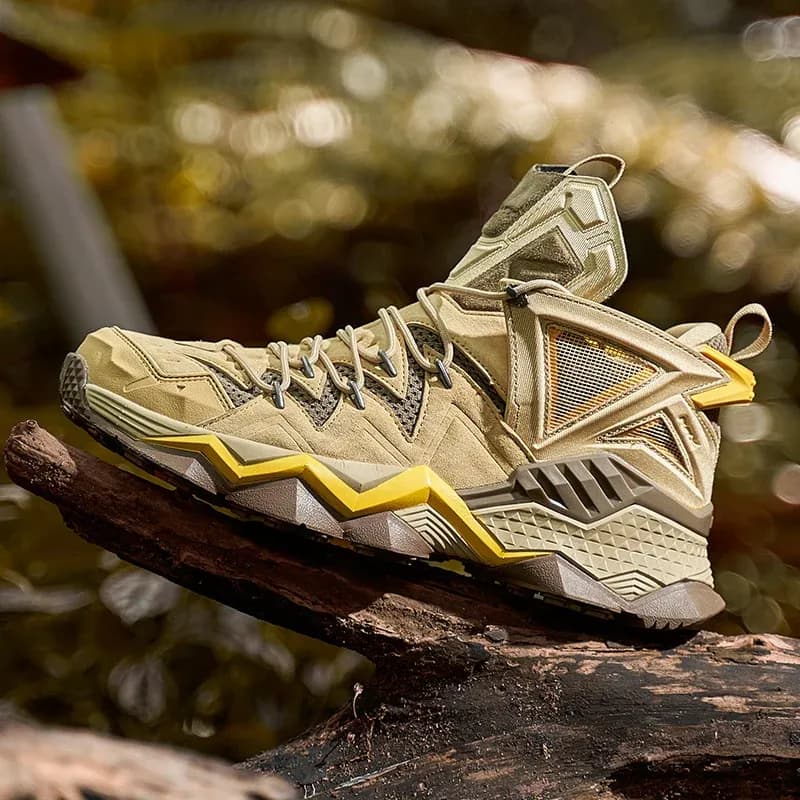 RAX Mid-Top Waterproof Leather Hiking Sneakers