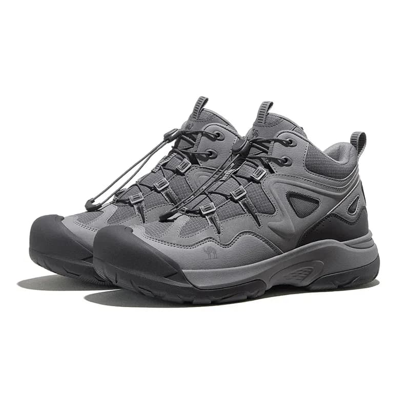 Camel Height-Increasing High-Top Hiking Shoes