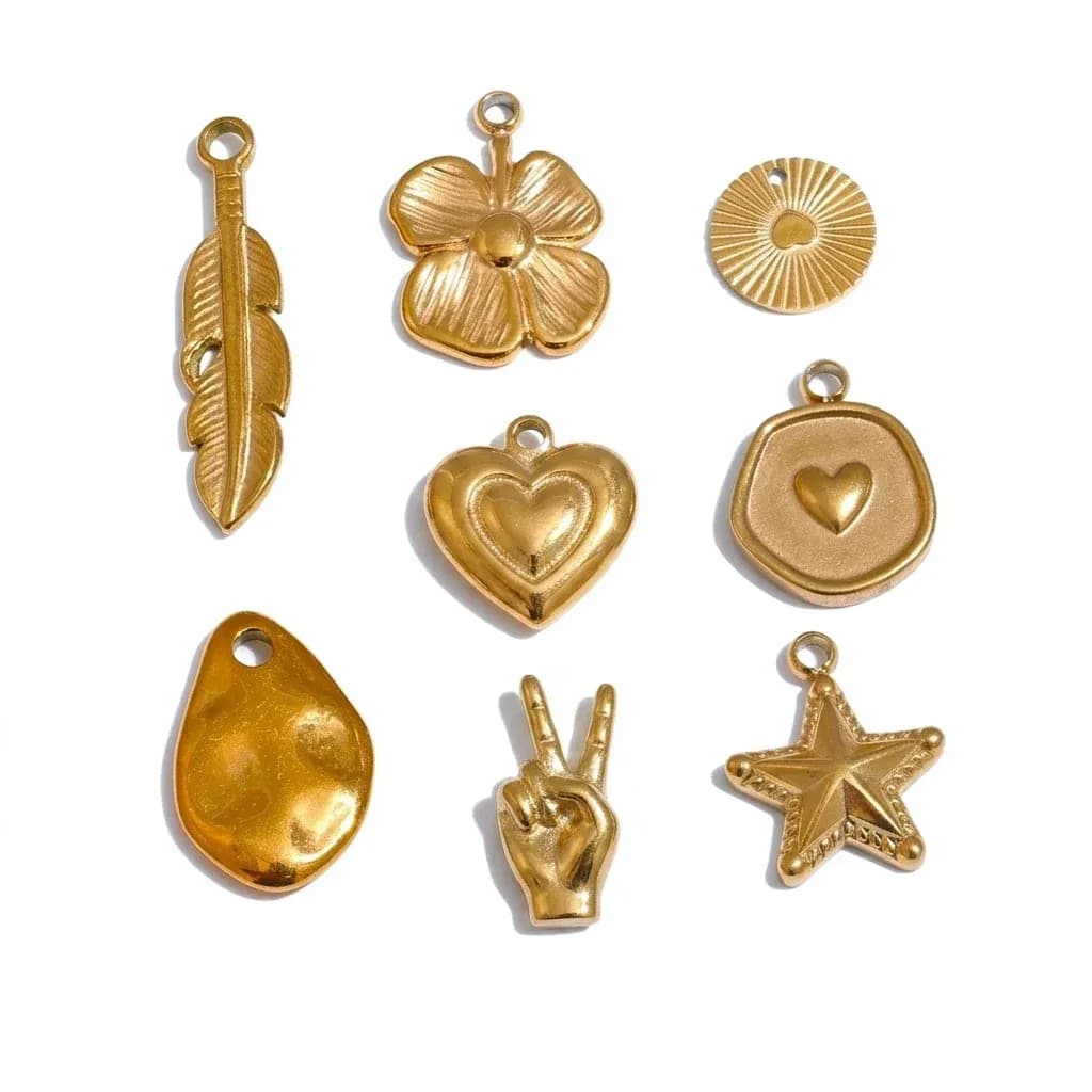 Yhpup PVD Gold Metal Jewelry Findings Set