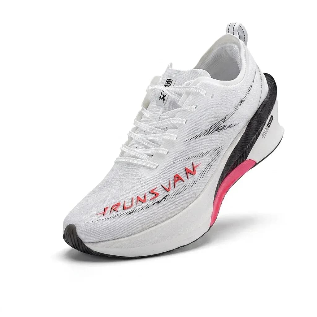 IRUNSVAN white marathon racing running shoe
