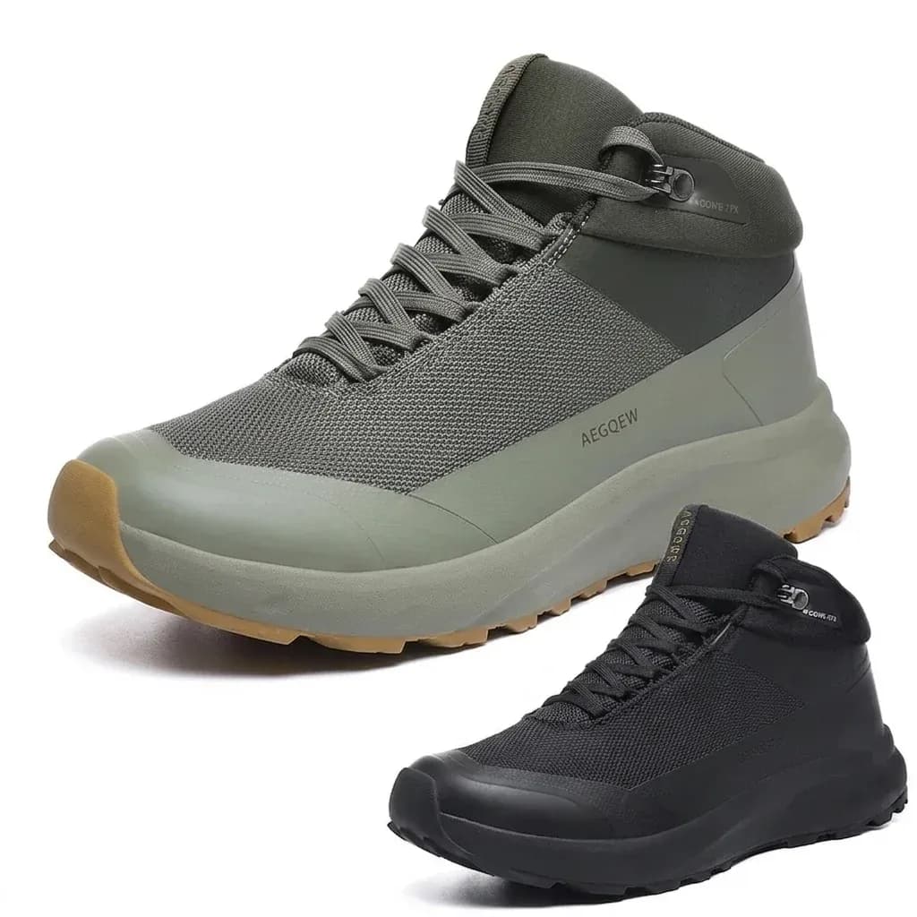 Preautool high-top mesh running shoes pair