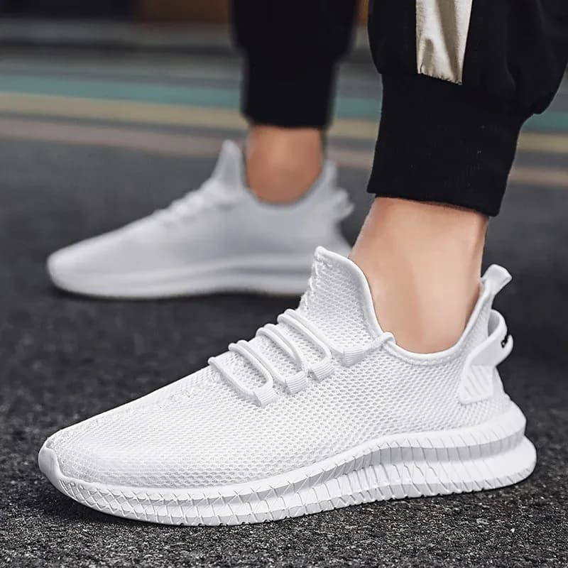 YRZL Mesh Lace-Up Casual Running Sneakers