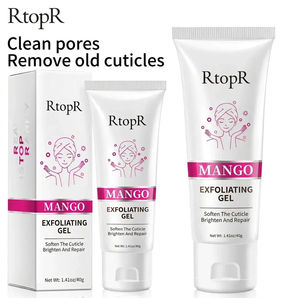RtopR mango exfoliating gel tube and box