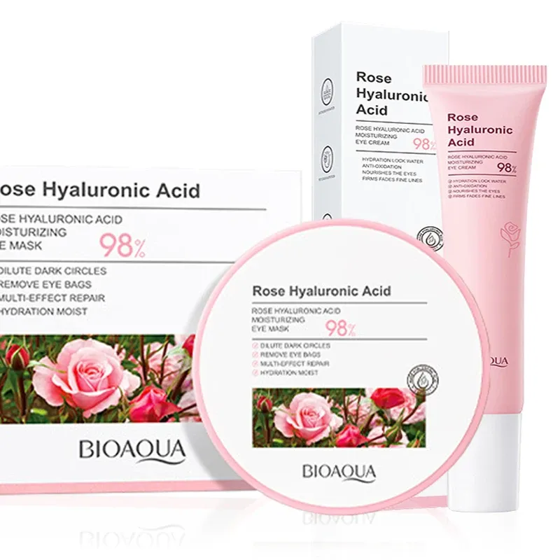 BIOAQUA Rose Hyaluronic Acid Under-Eye Patches, 60 Pieces