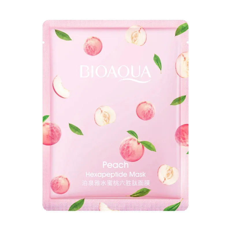 BIOAQUA Honey Peach Hydrating Sheet Mask Set, 10 Pieces