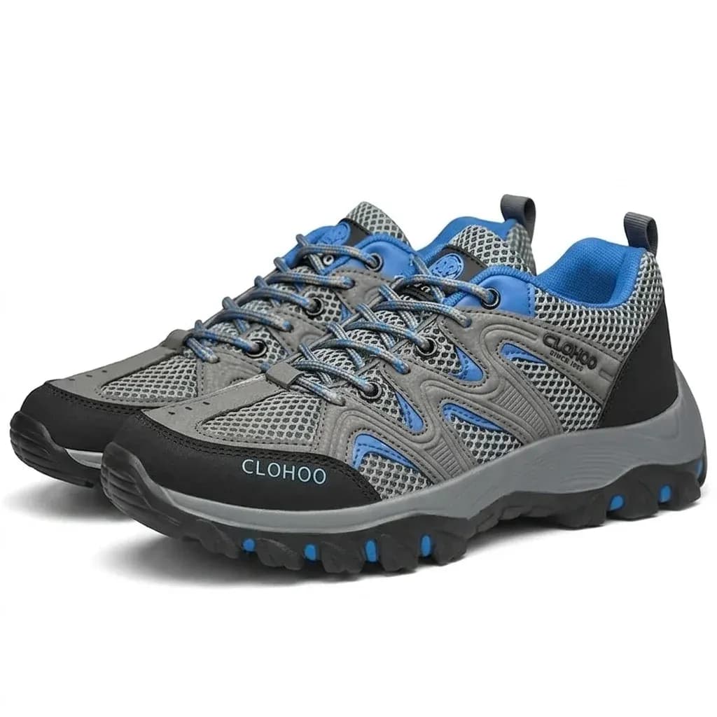 CLOHOO Breathable Mesh Ankle Hiking Boots for Men