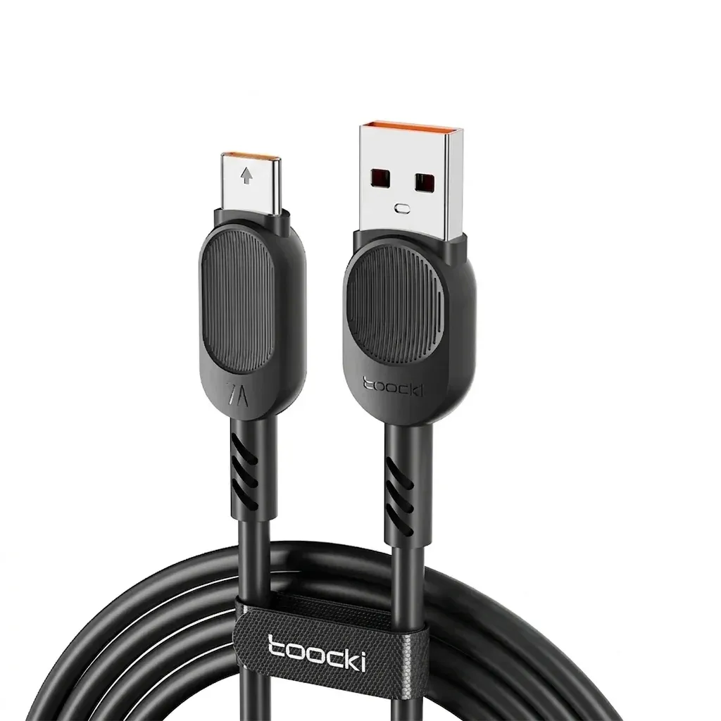 Toocki black USB-A to USB-C cable