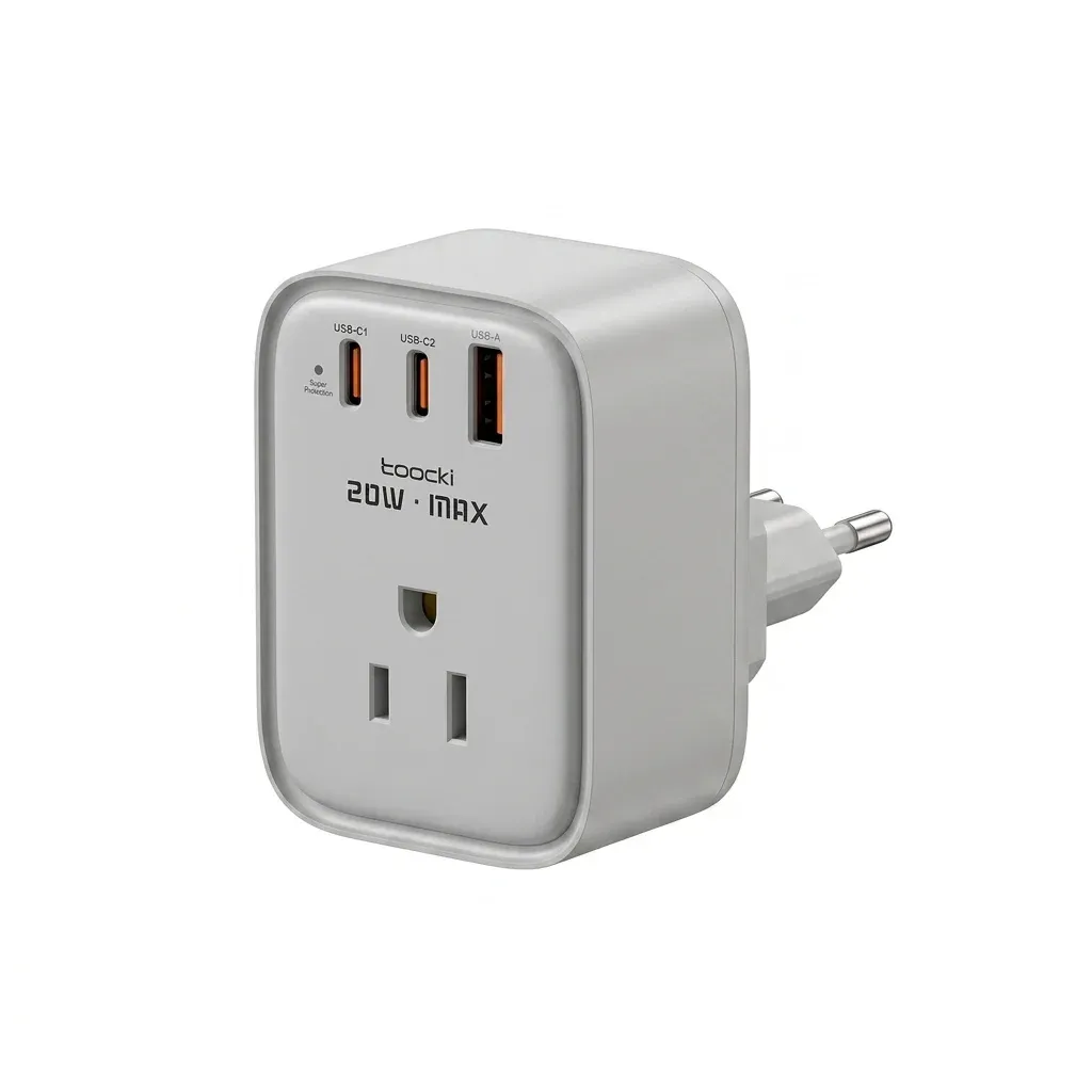 Toocki 6-in-1 GaN travel adapter