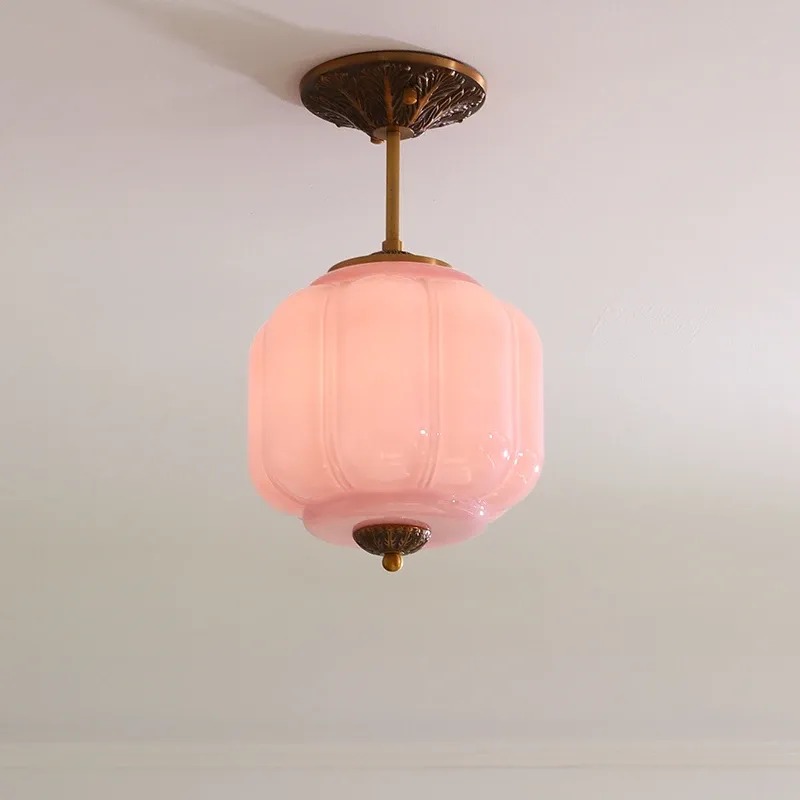 Retro Glass Pumpkin Pendant Light