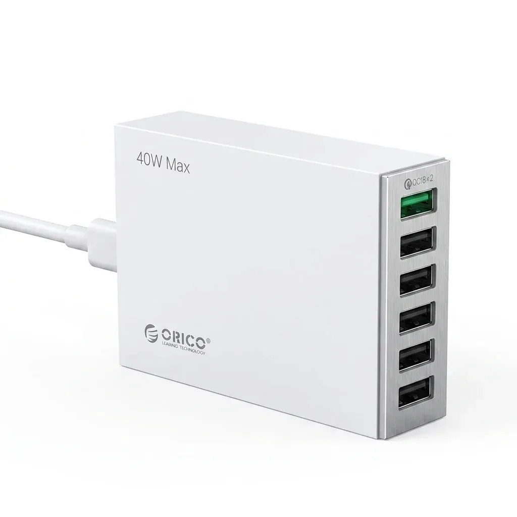 ORICO 6-port white desktop USB charger