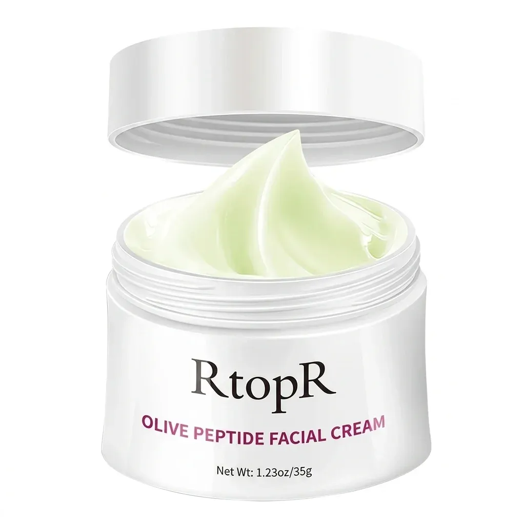RtopR olive facial cream white jar