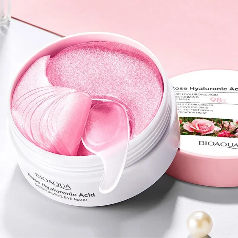 BIOAQUA Rose Hyaluronic Acid Under-Eye Mask, 60 Pieces