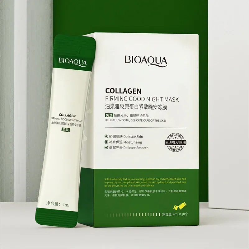 BIOAQUA Collagen Sleeping Facial Mask Set, 20 Pieces