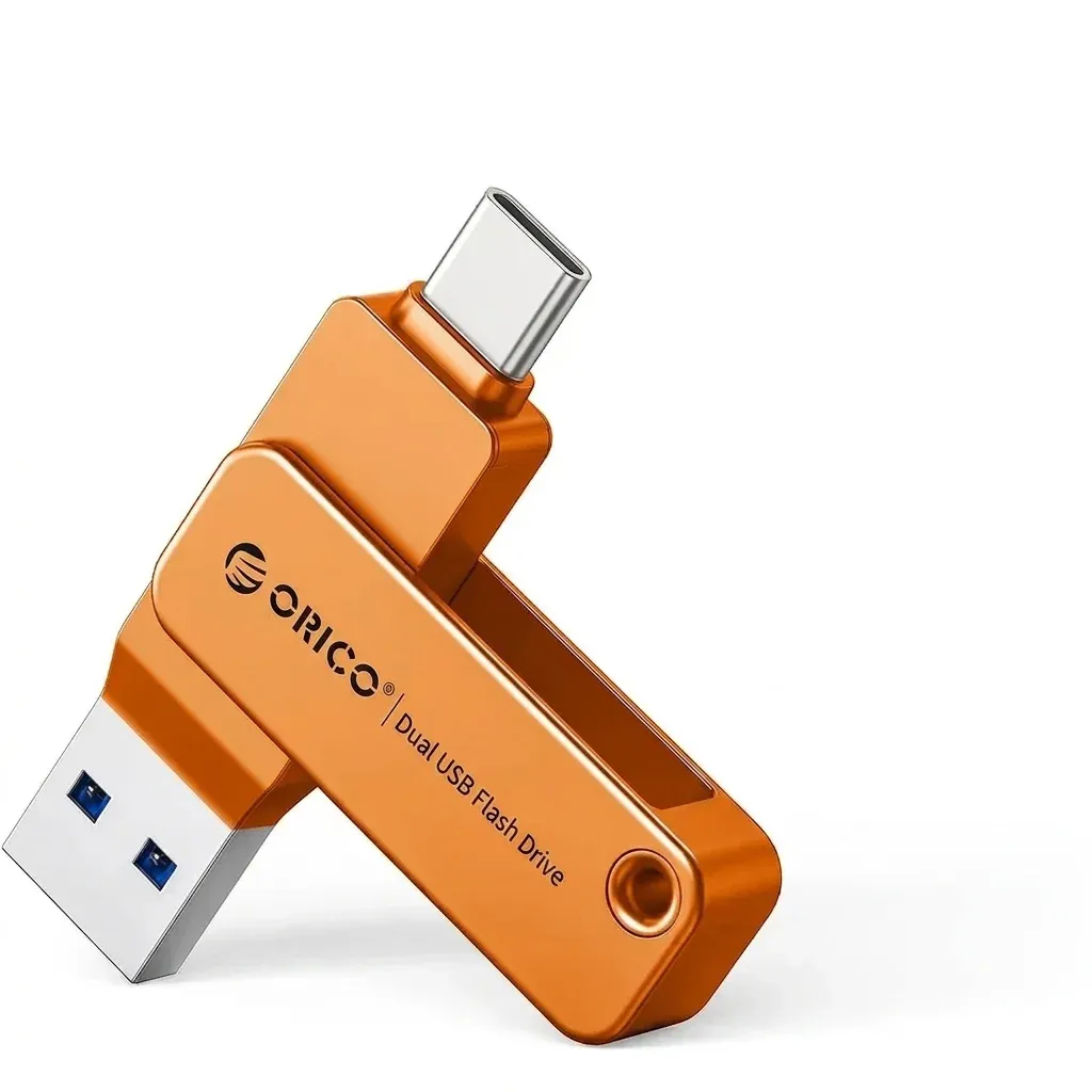 ORICO orange dual USB flash drive