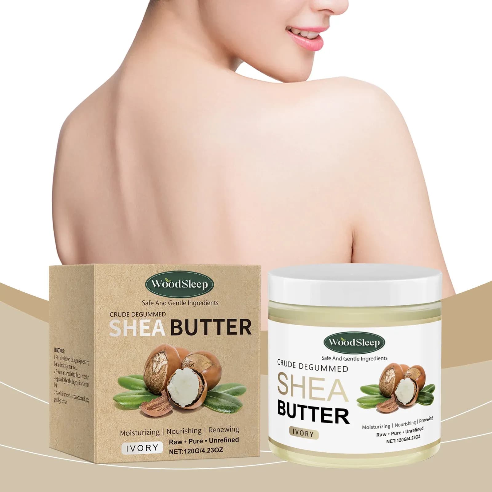 WOODSLEEP Shea Butter Body Cream for Dry Skin