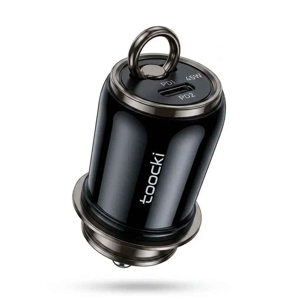 Toocki 45W Dual-Port USB-C Pull-Ring Car Charger