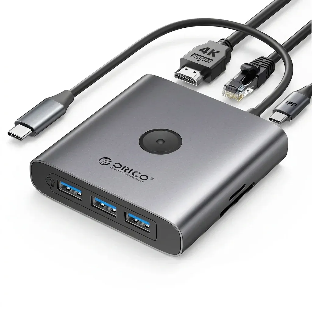 ORICO 8-in-1 USB-C docking hub