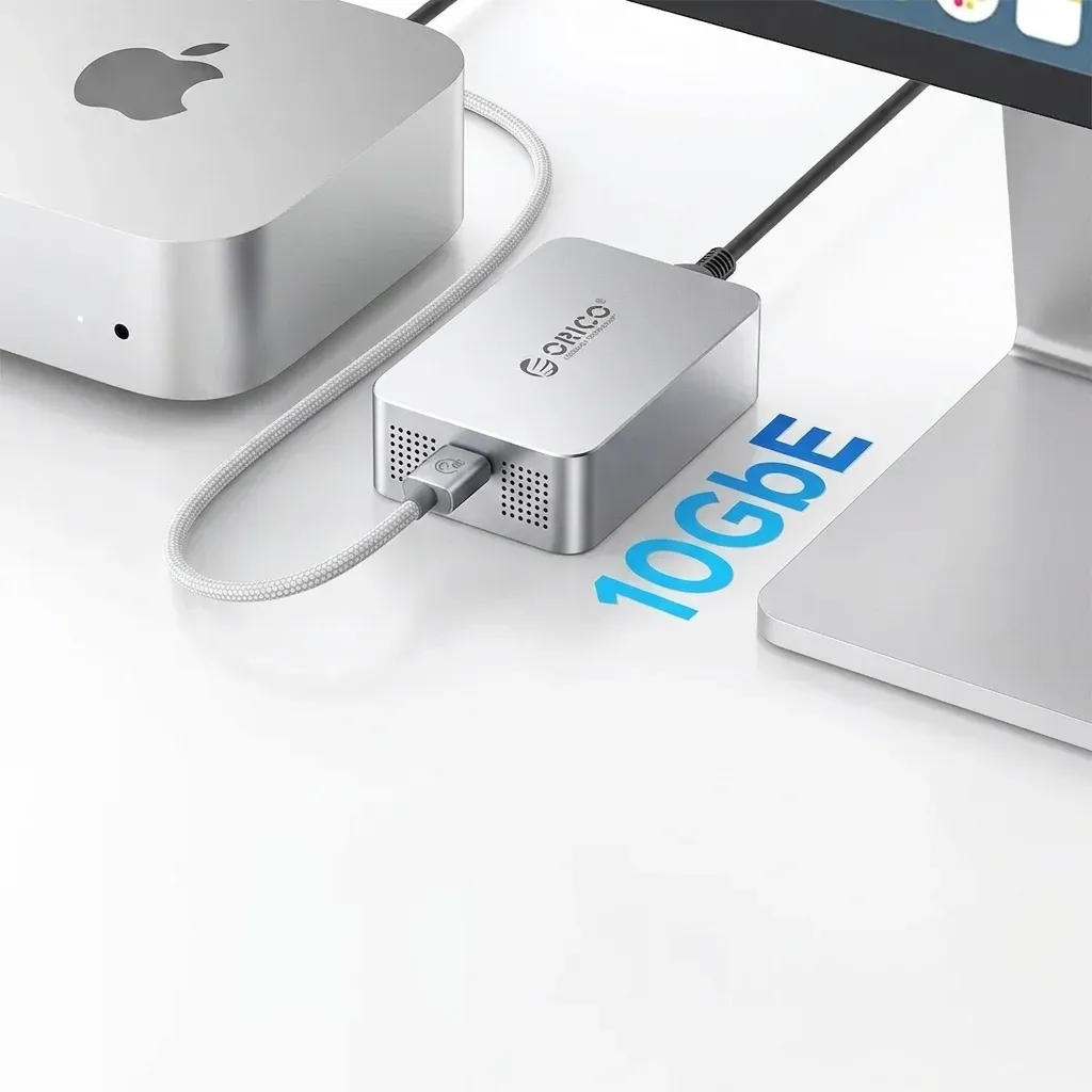 ORICO silver USB4 10GbE network adapter