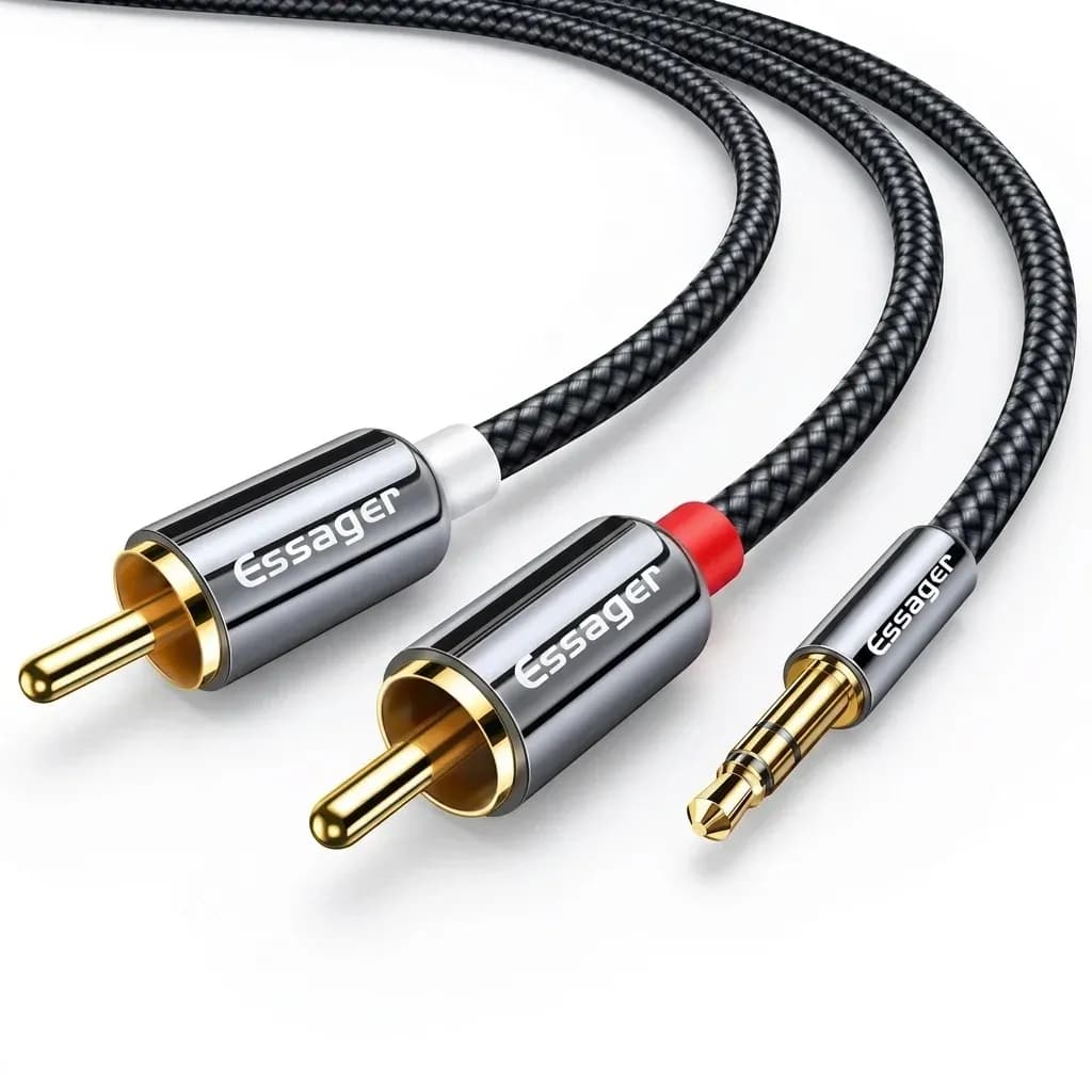 Essager 3.5mm to 2 RCA audio cable