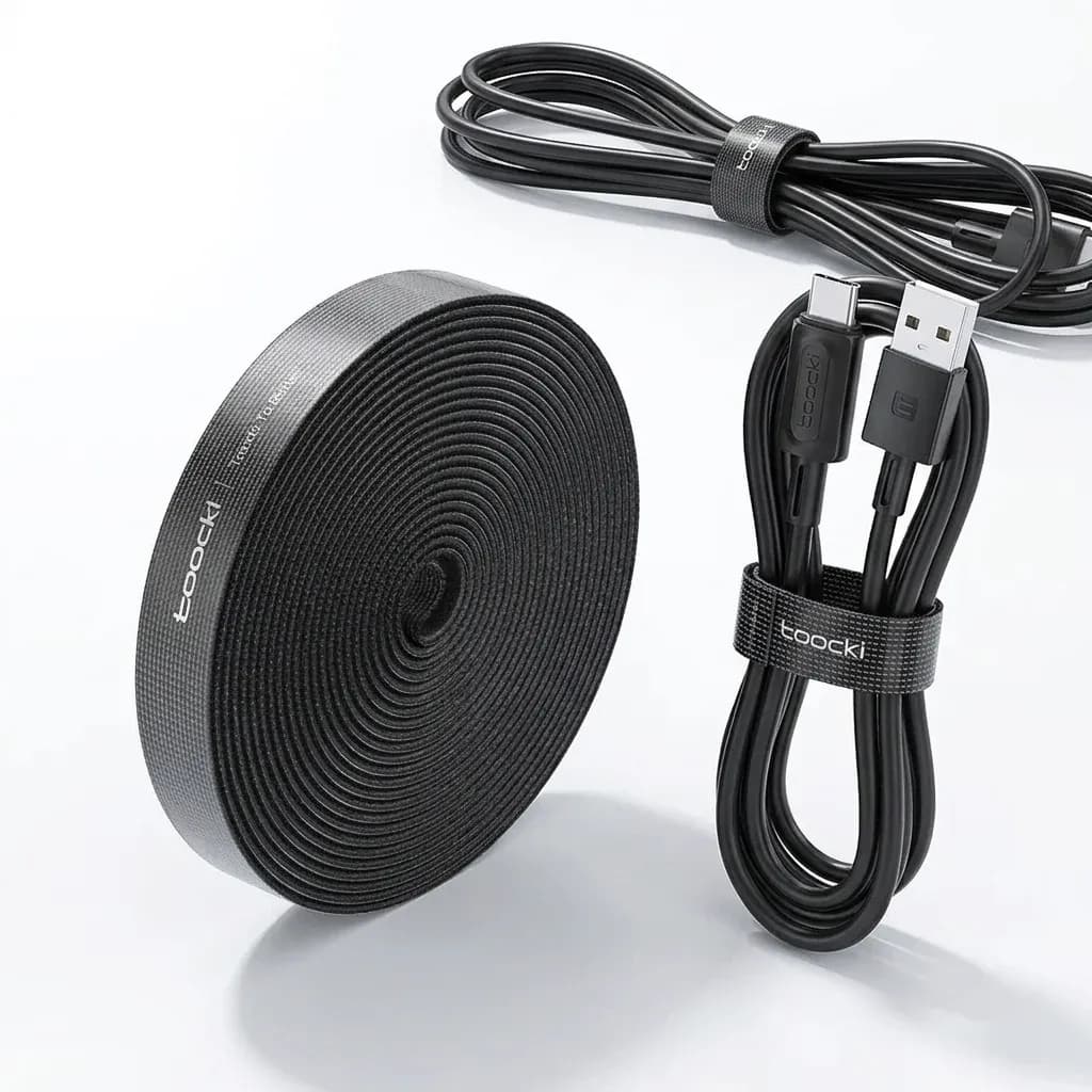 Toocki Nylon Cable Winder for Everyday Desk and Travel Use