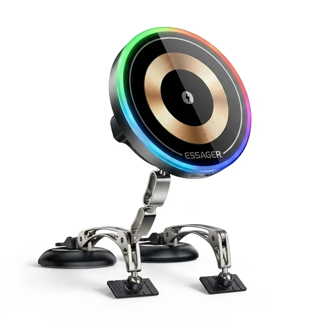 Essager 15W Magnetic Wireless Car Charger Mount with 360° Rotation