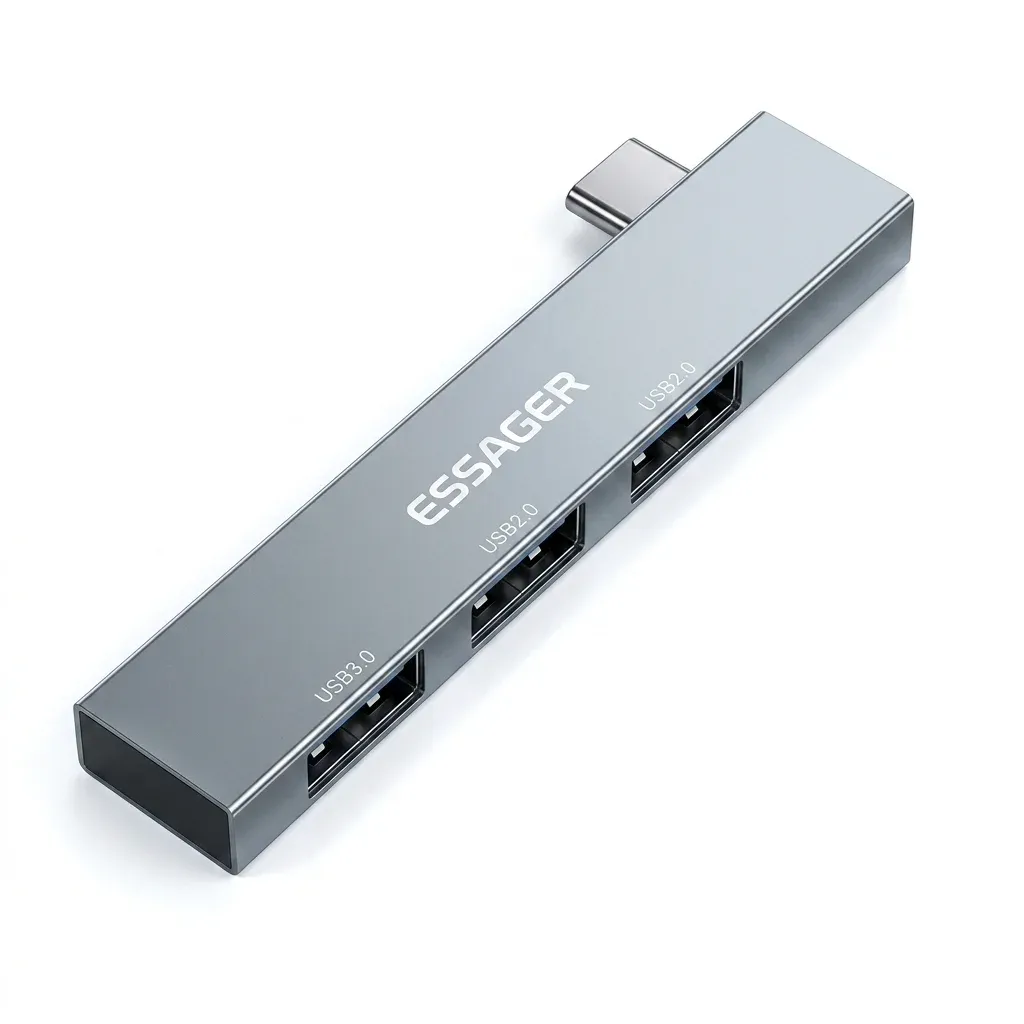 Essager 3-port USB-C hub adapter