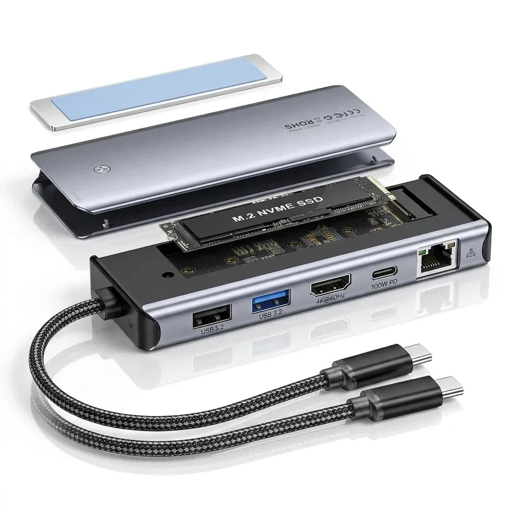 Essager USB-C hub with SSD enclosure